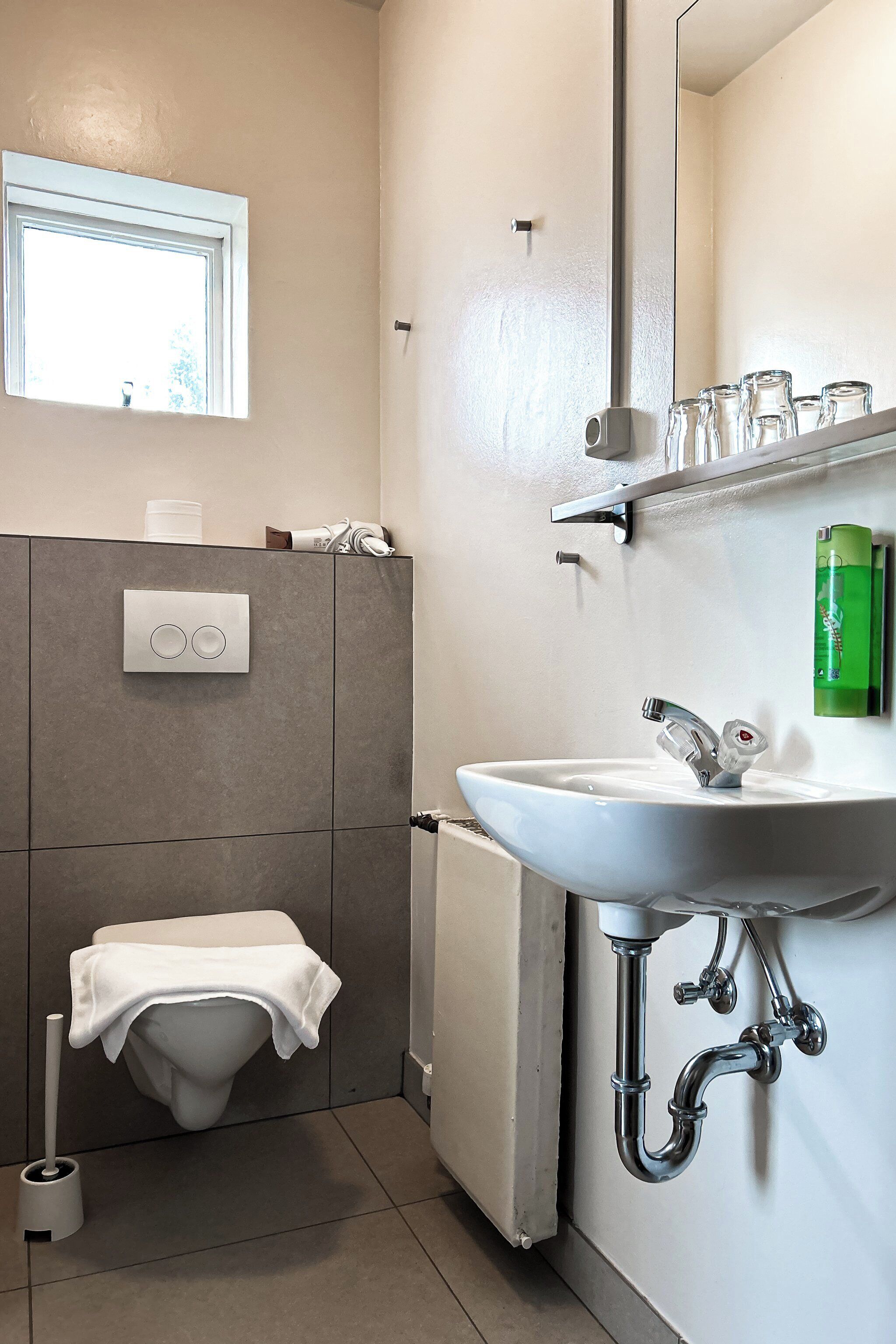 triple room, private bathroom | bathroom | shower, hair dryer, towels