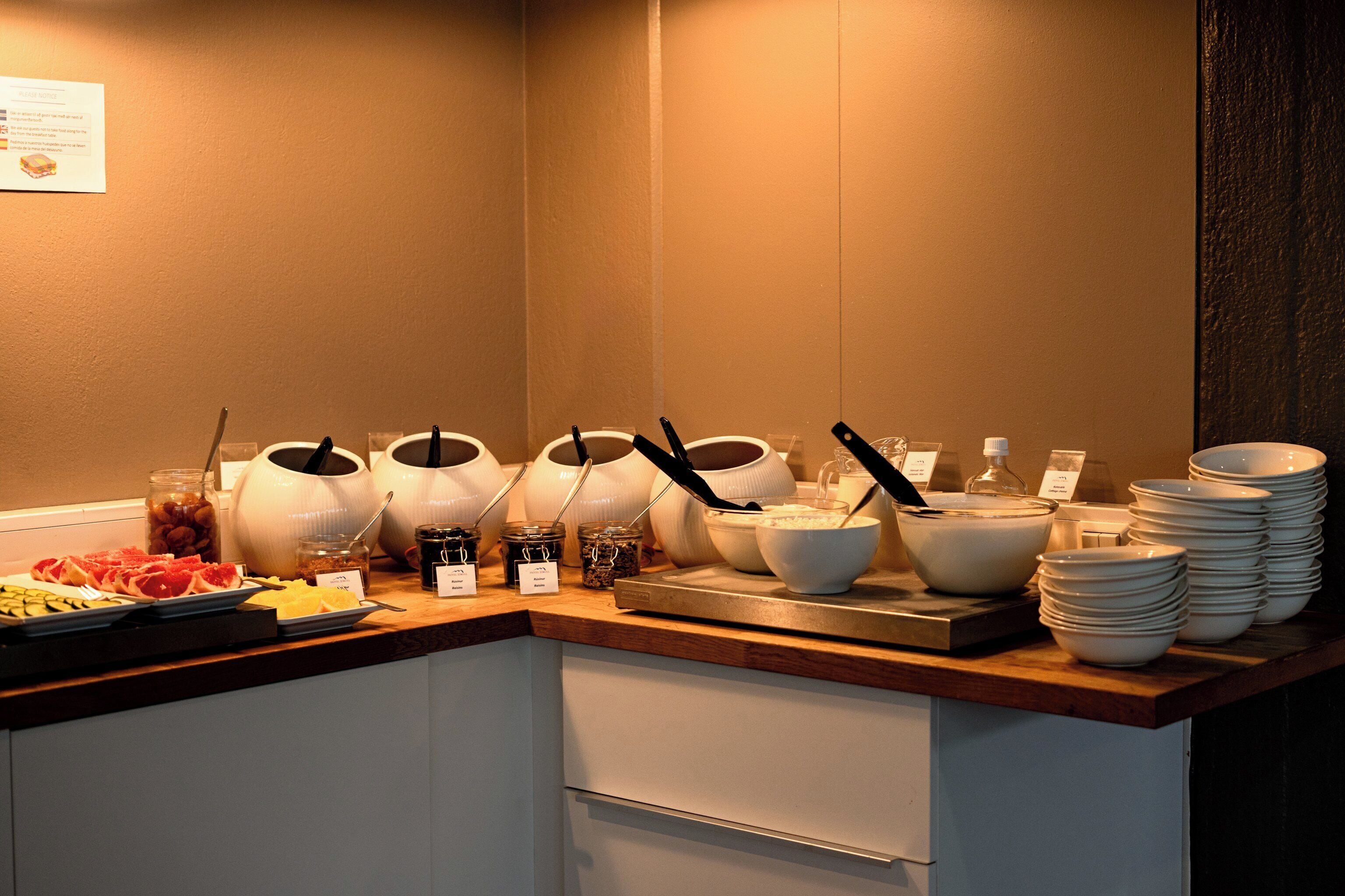 daily buffet breakfast (isk 2400 per person)