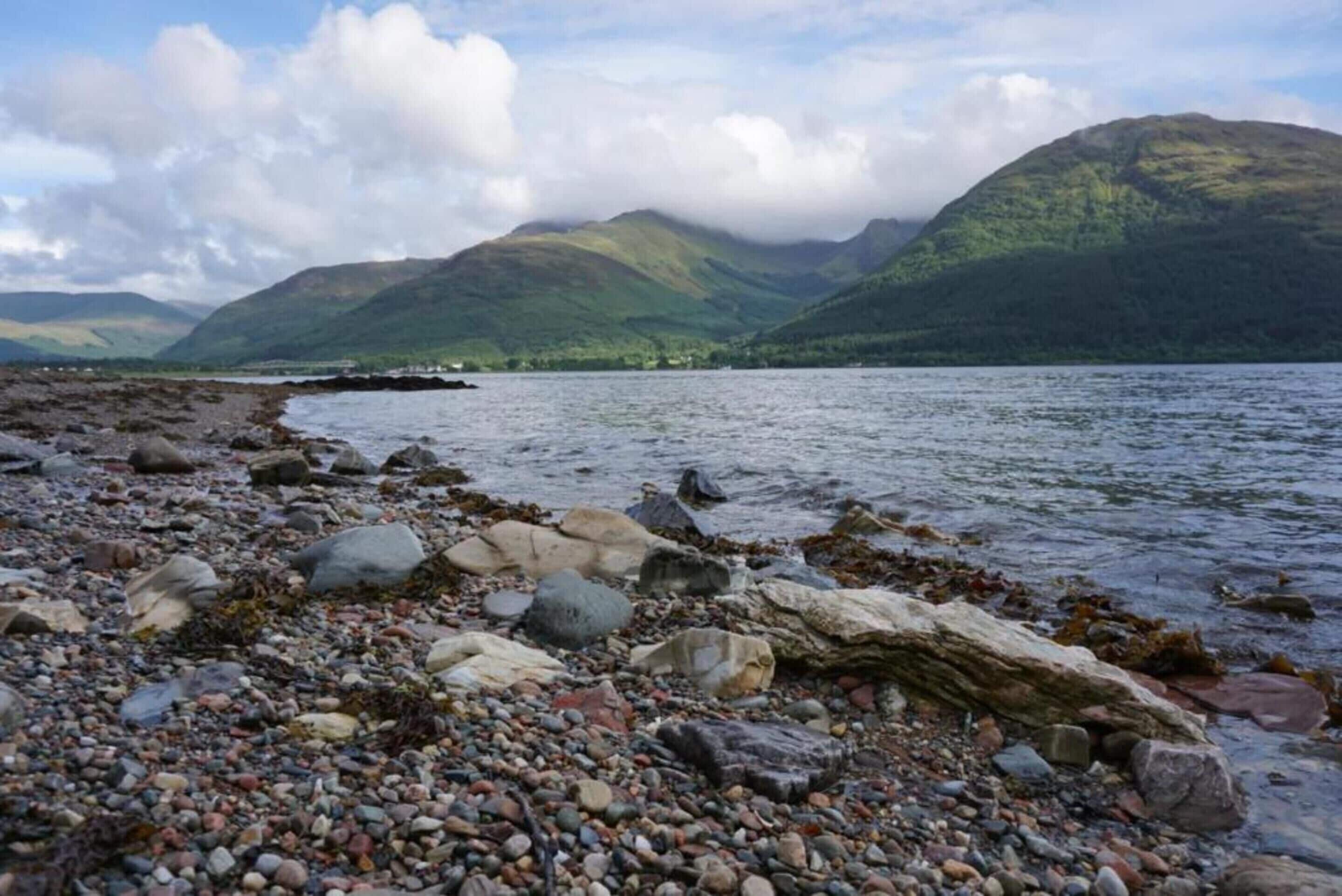 On the beach, white sand