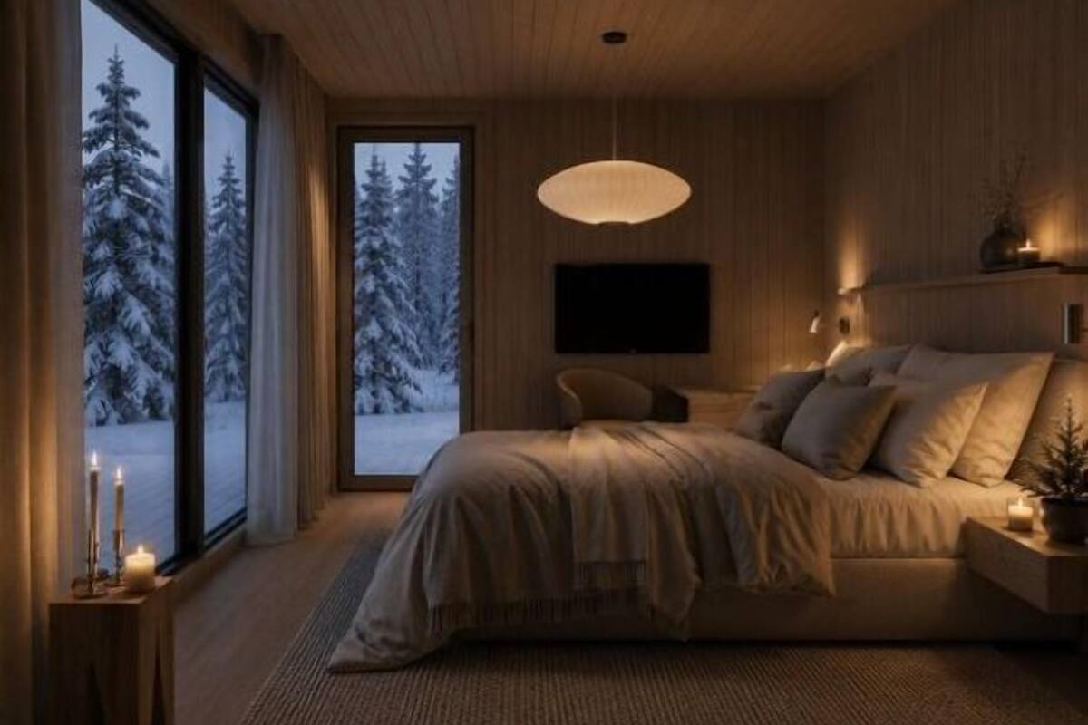  Deluxe Villa Luoto | 1 室のベッドルーム、アイロン / アイロン台、WiFi (無料)、ベッドシーツ