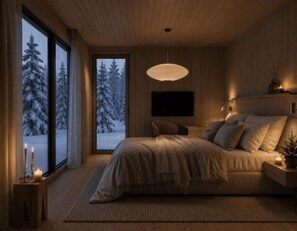  Deluxe Villa Luoto | 1 bedroom, iron/ironing board, WiFi (free), bed sheets - Villa Virpi (Rovaniemi)