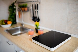 Căn hộ, 1 phòng ngủ | Bếp riêng | Tủ lạnh, bếp nấu, dụng cụ pha cà phê/trà 