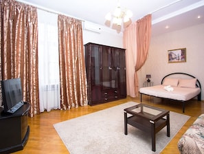 2 bedrooms, premium bedding, blackout curtains, iron/ironing board