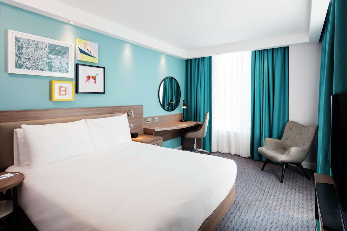 In-room safe, desk, laptop workspace, blackout curtains