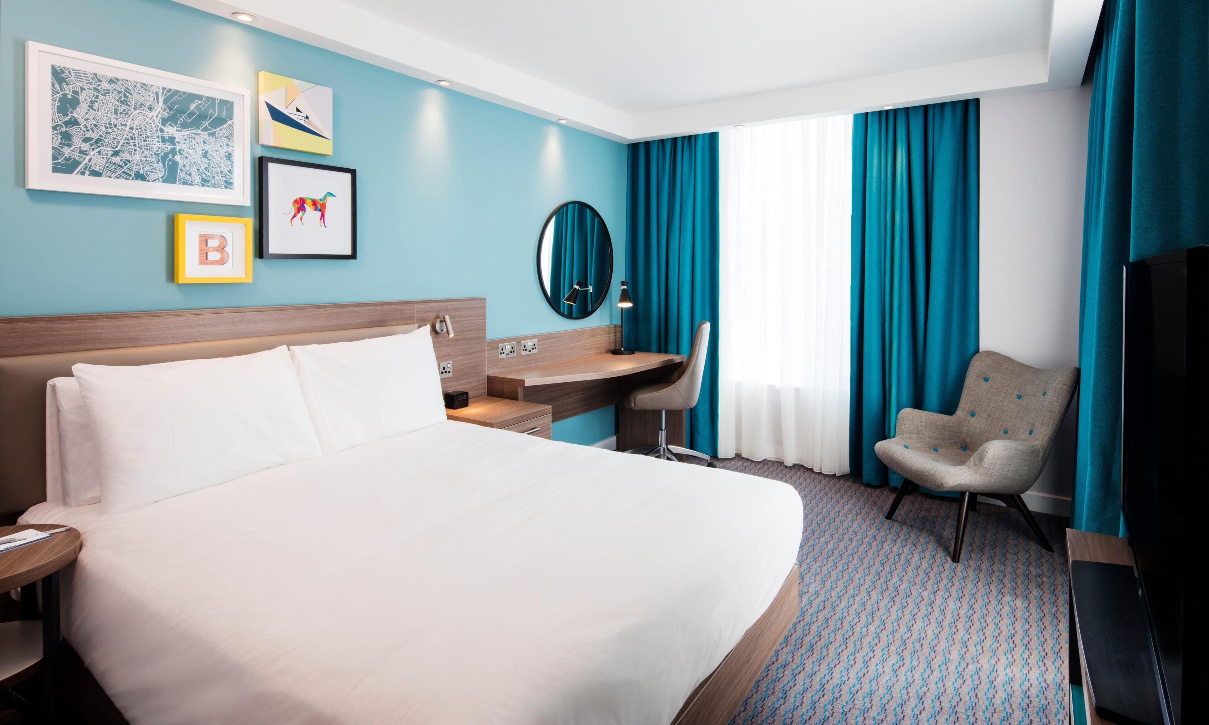 In-room safe, desk, laptop workspace, blackout drapes