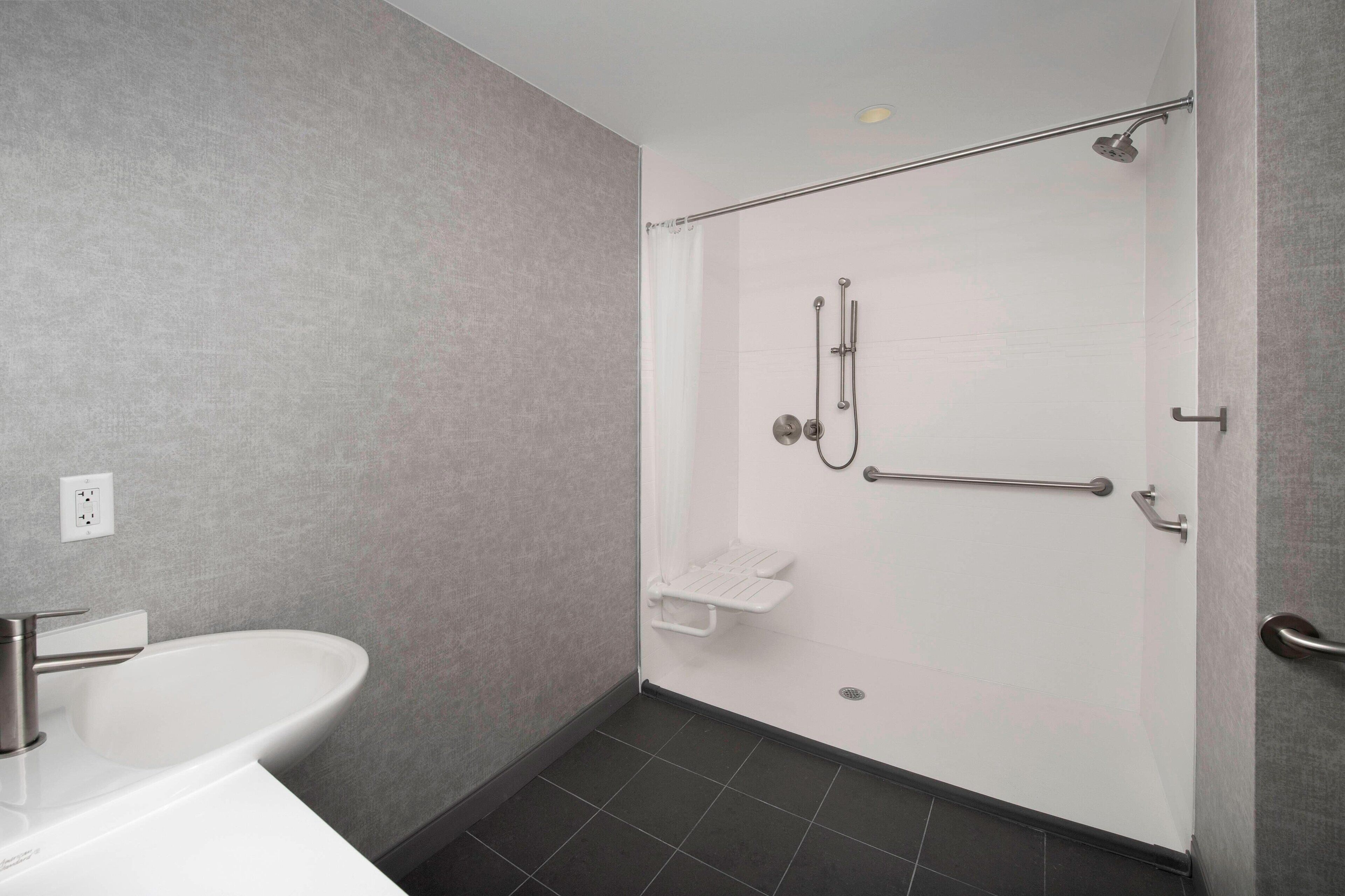 free toiletries, hair dryer, towels