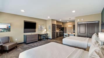 Suite, 2 Queen Beds, Non Smoking, Kitchen | 1 bedroom, in-room safe, desk, laptop workspace