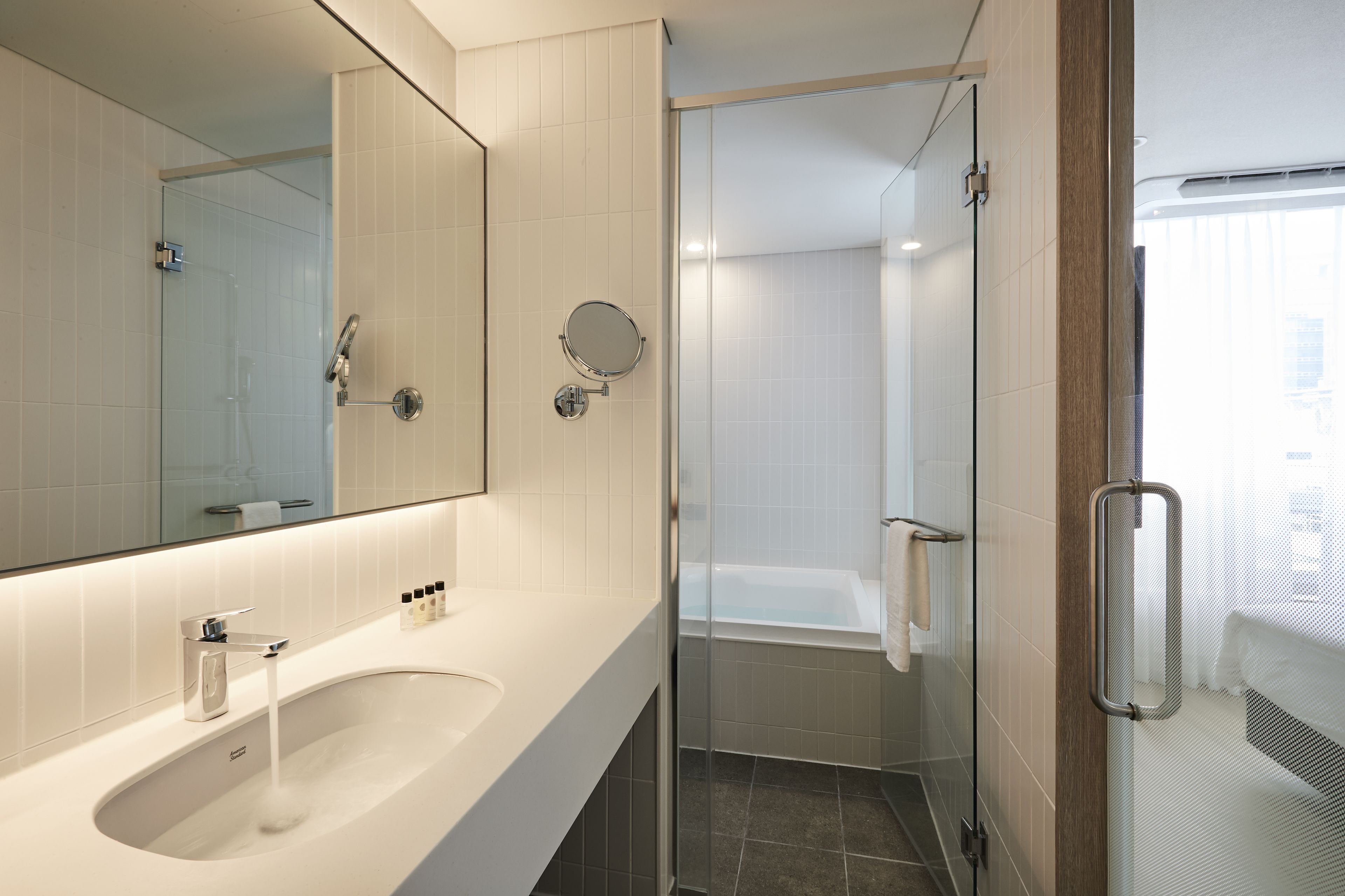 superior double room | bathroom | hair dryer, bathrobes, slippers, bidet