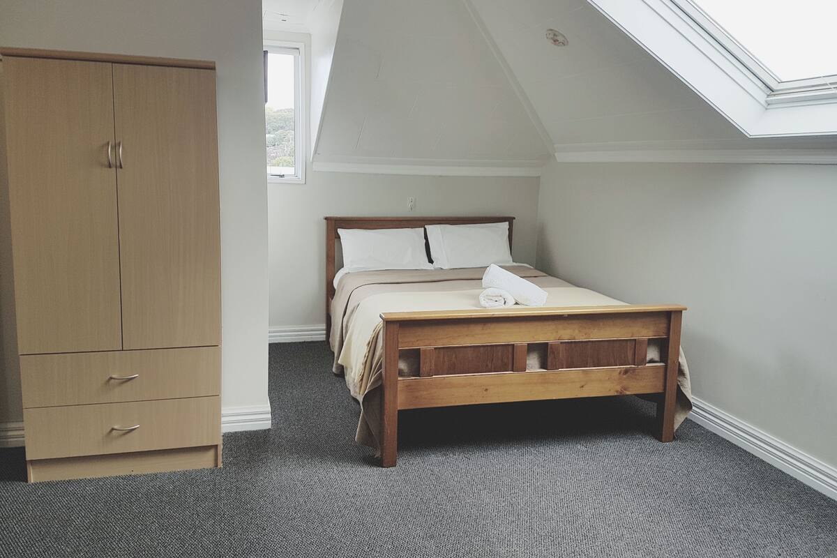 Desk, free WiFi, bed sheets