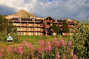 Perched among the mountains, this lodge offers stunning views of the surrounding landscape.
