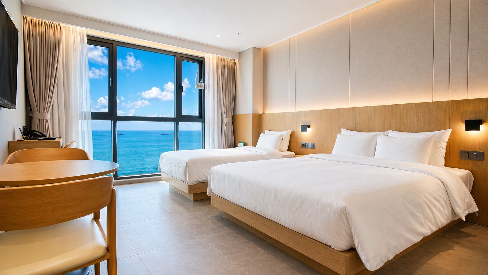 Family Twin Room, Ocean View | Premium bedding, down comforters, in-room safe, individually decorated