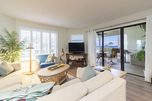 TV, foosball, table tennis, books