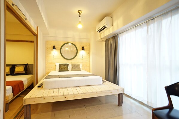 客房, 2 間臥室 (4 Double Beds and 1 Extra Bed, B2) | 免費無線上網