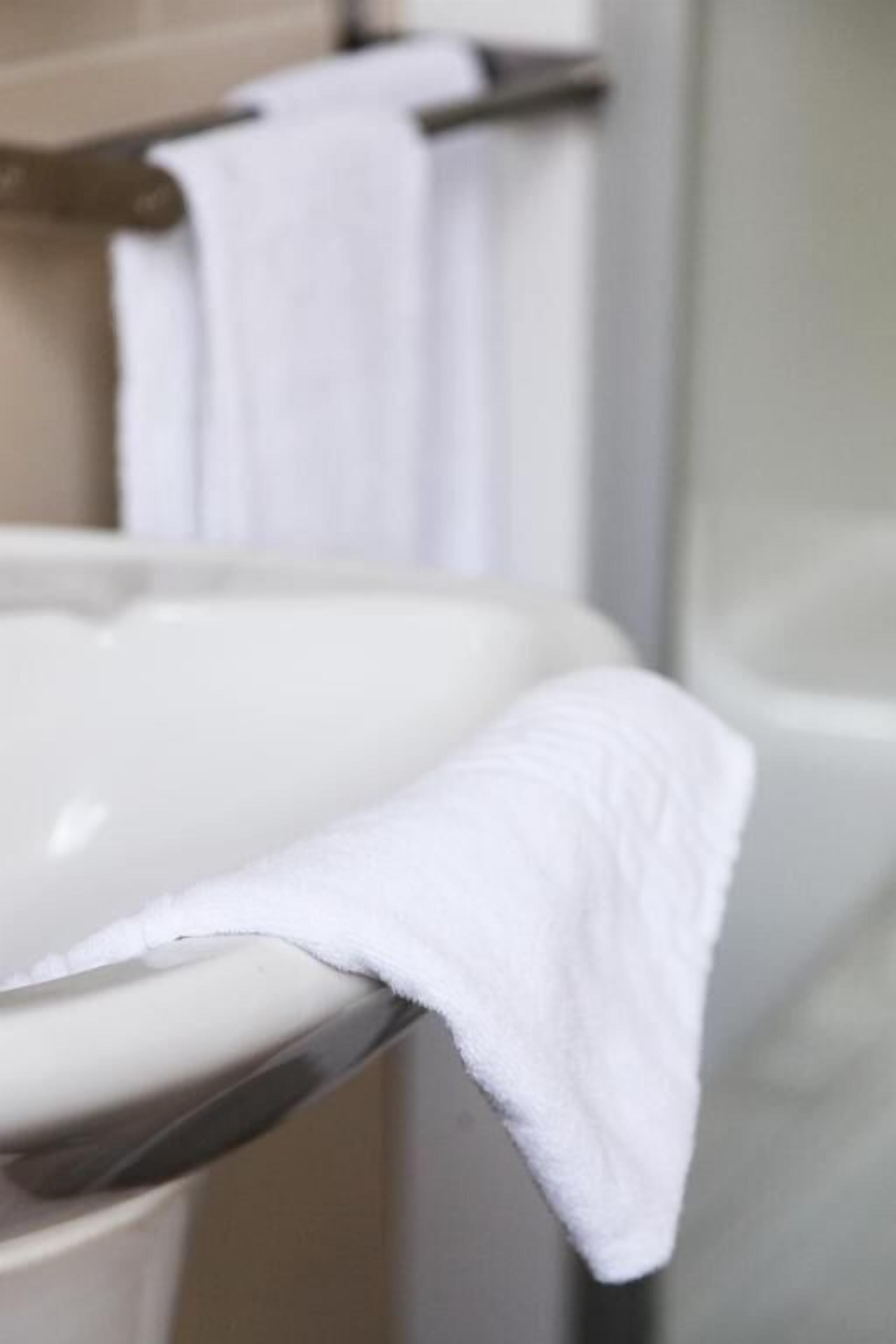 free toiletries, hair dryer, towels