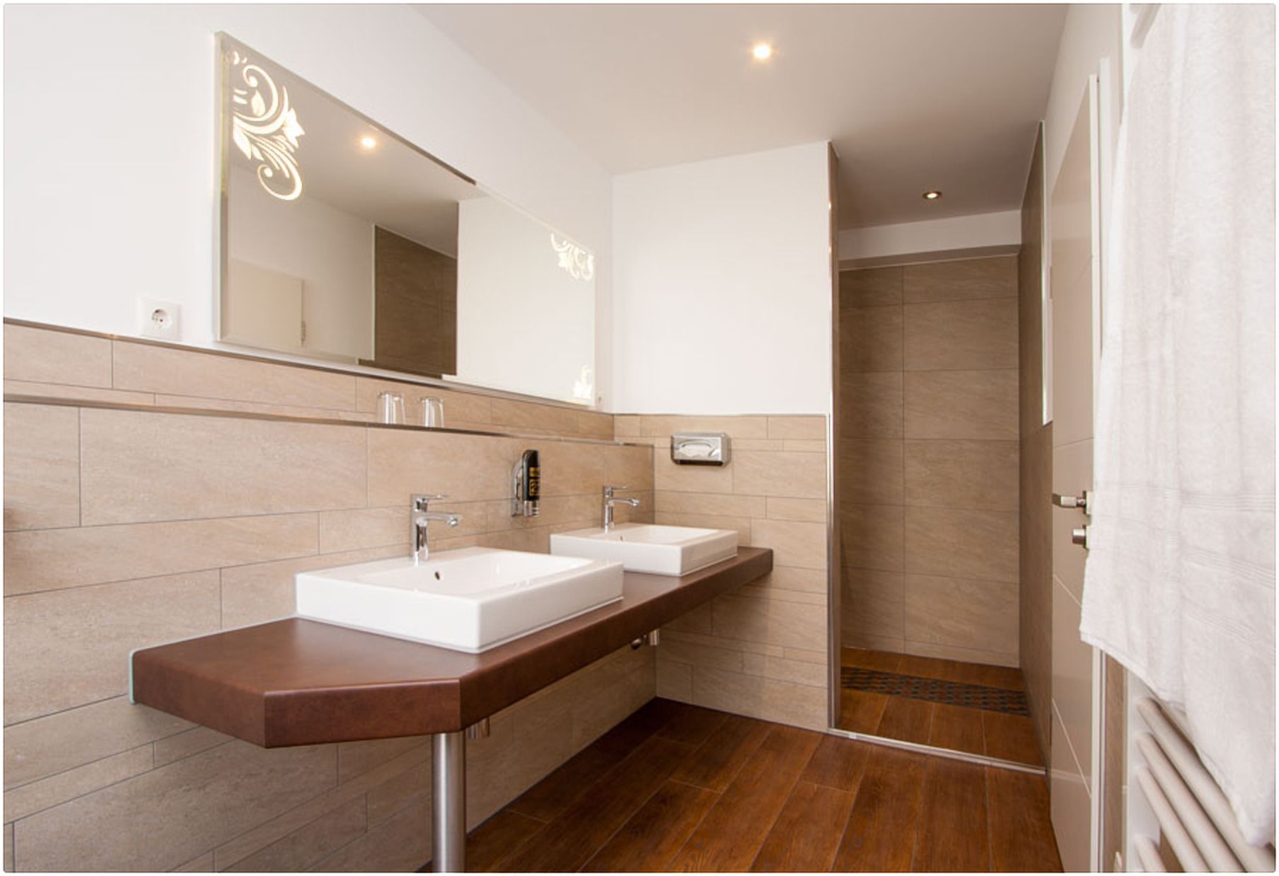 free toiletries, hair dryer, towels