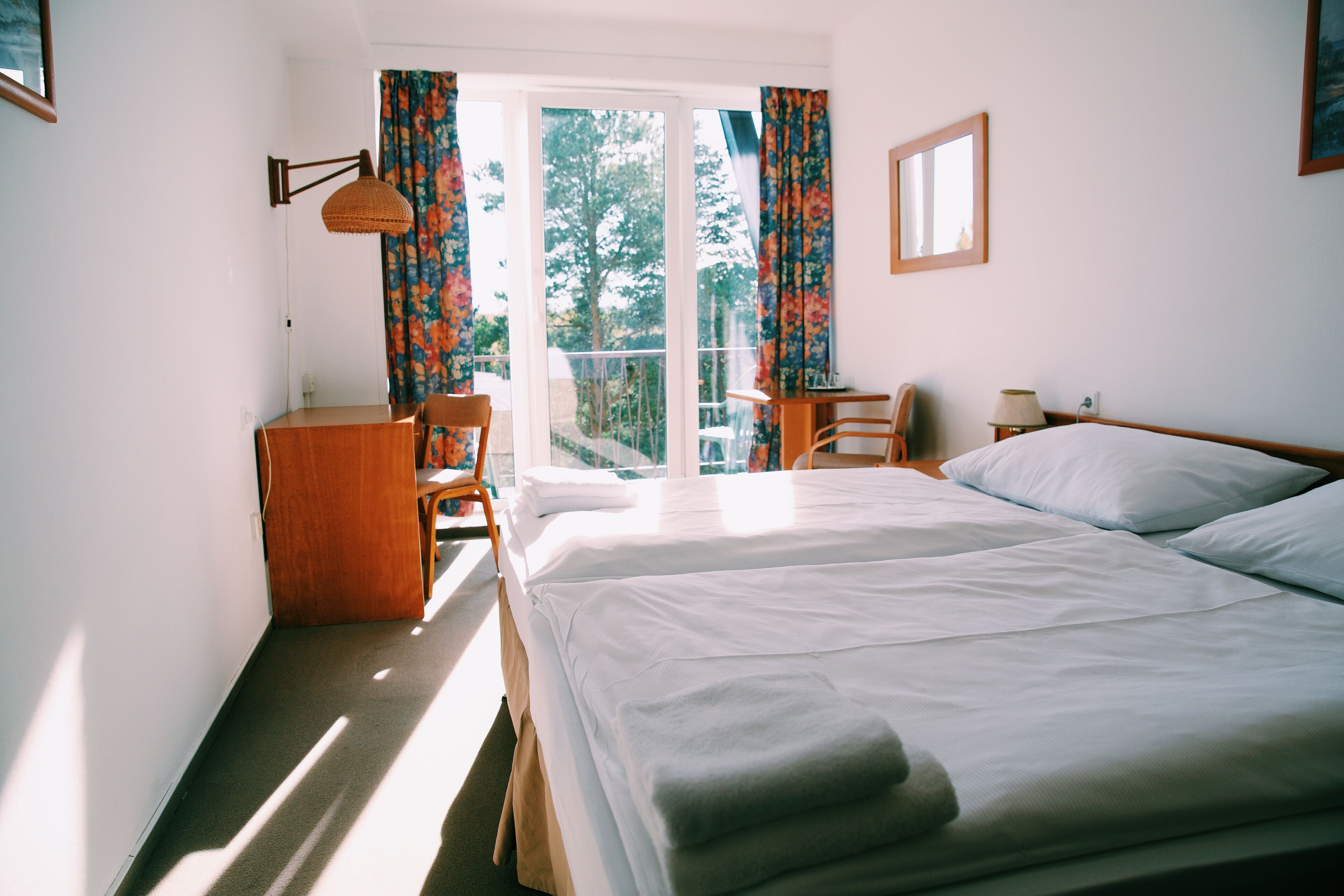 Double or Twin Room, Balcony, Park View | Individually decorated, blackout drapes, cribs/infant beds, bed sheets