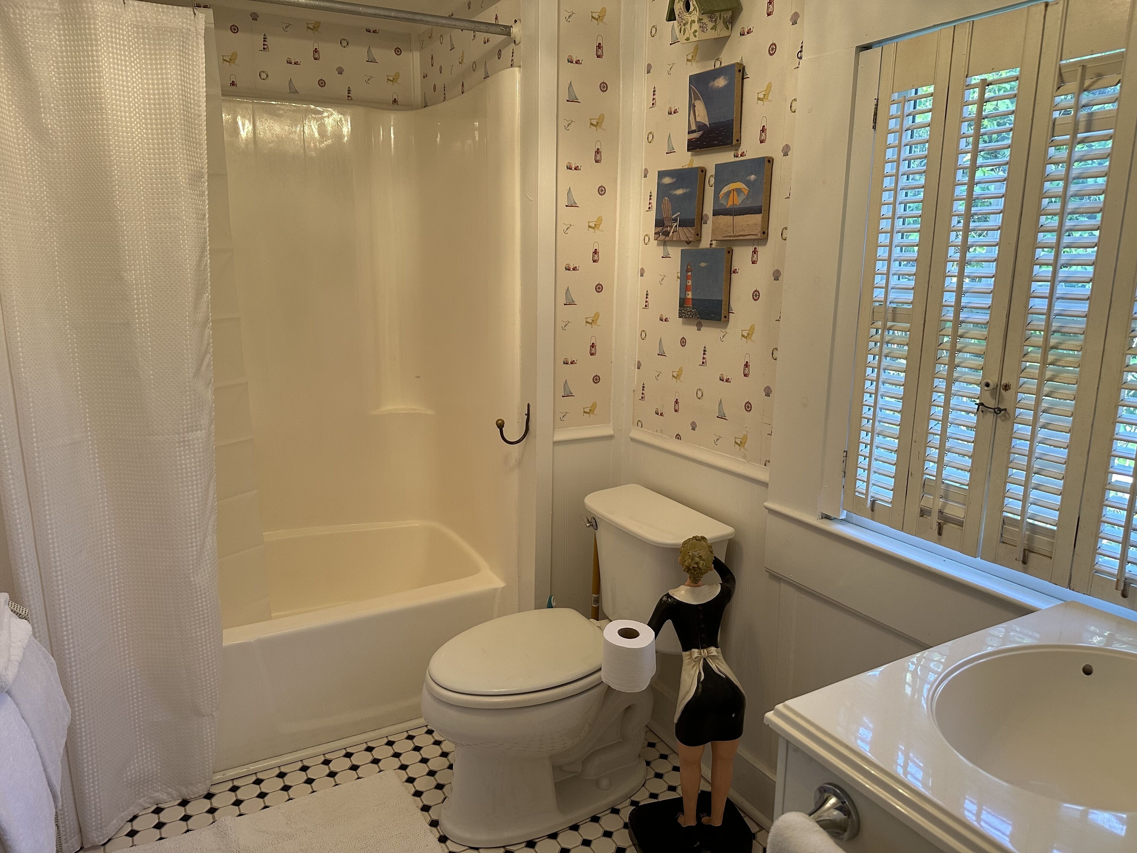Hair dryer, towels, soap