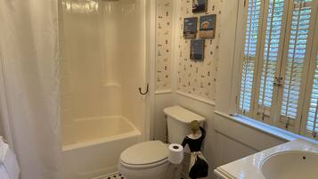 Hair dryer, towels, soap