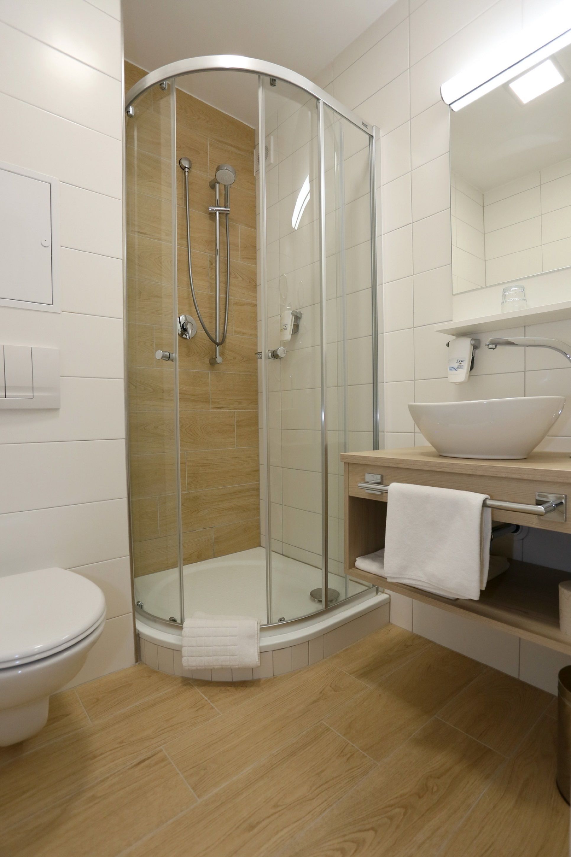 free toiletries, hair dryer, towels