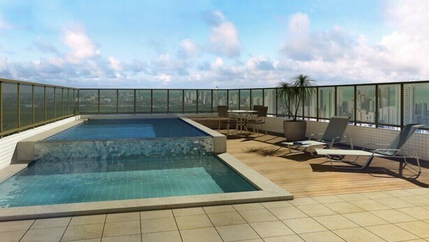 Rooftop pool - Flat Beach Class Santa Maria (Recife)