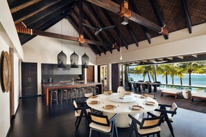 Six-Bedroom Beachfront Pool Residence | Private kitchen