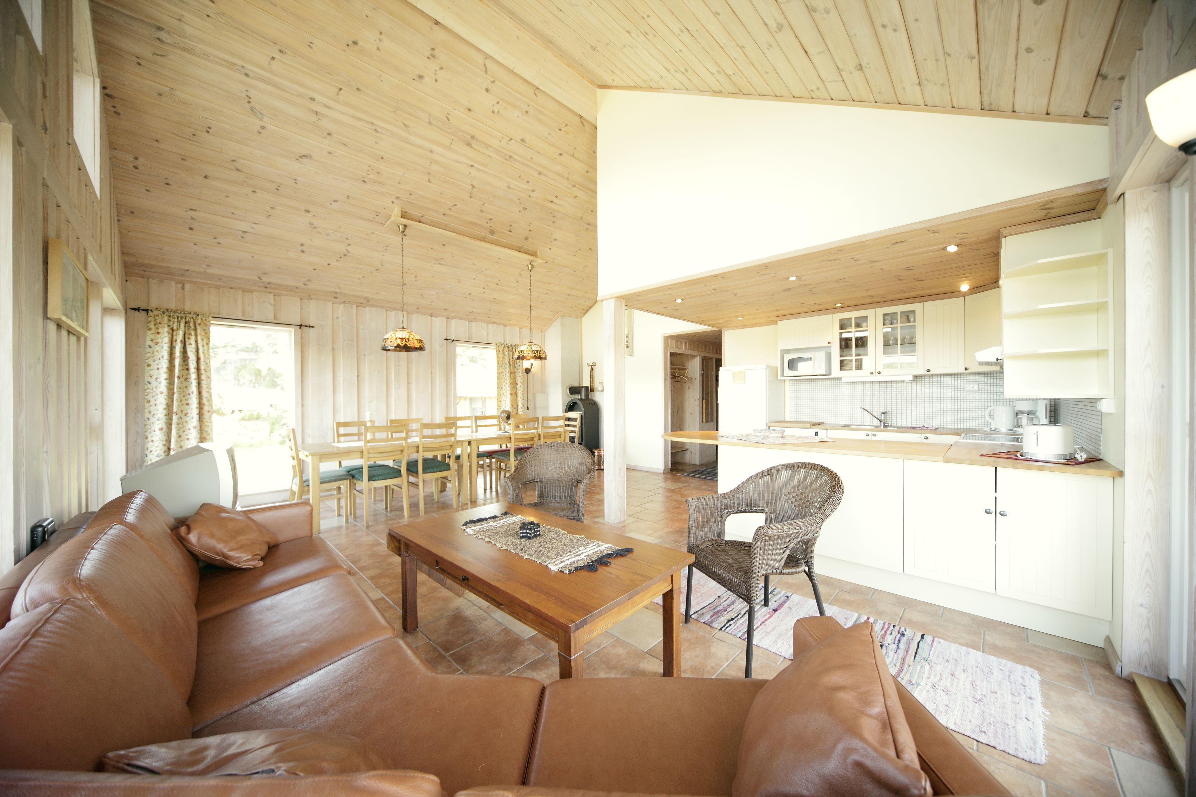 Hus – panorama, 5 soverom, badstue (Fjordstua) (Sengetøy og håndklær ikke inkludert) | Oppholdsområde | TV