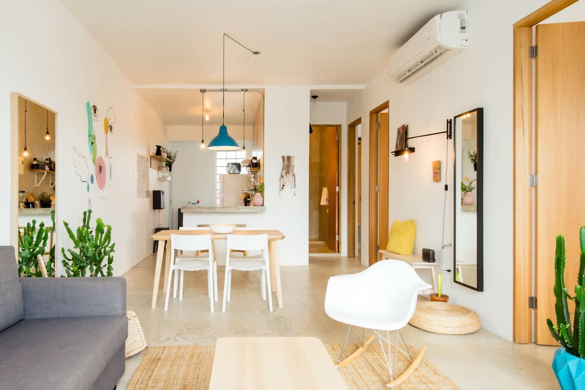 Design Apartment, 3 Bedrooms, Balcony, City View | Living area
