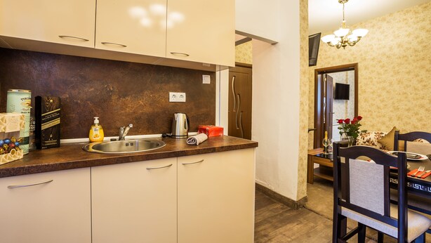 Luxury Apartment, 2 Bedrooms | Private kitchen | Coffee/tea maker, fridge, microwave - Deluxe Suite Sofia (Sofia)
