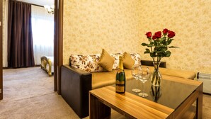 Luxury Apartment, 2 Bedrooms | Living room | Flat-screen TV - Deluxe Suite Sofia (Sofia)