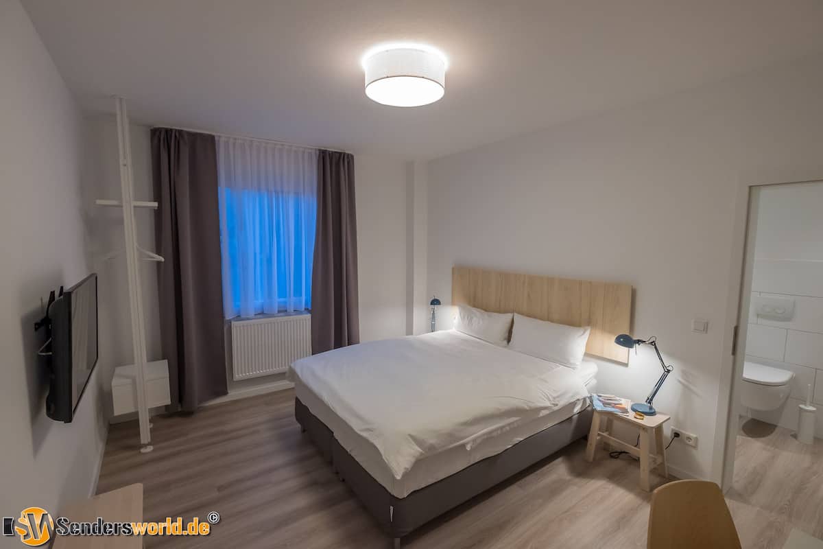 Premium bedding, desk, iron/ironing board (on request), WiFi (free)