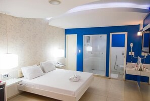 Minibar, desk, blackout drapes, iron/ironing board
