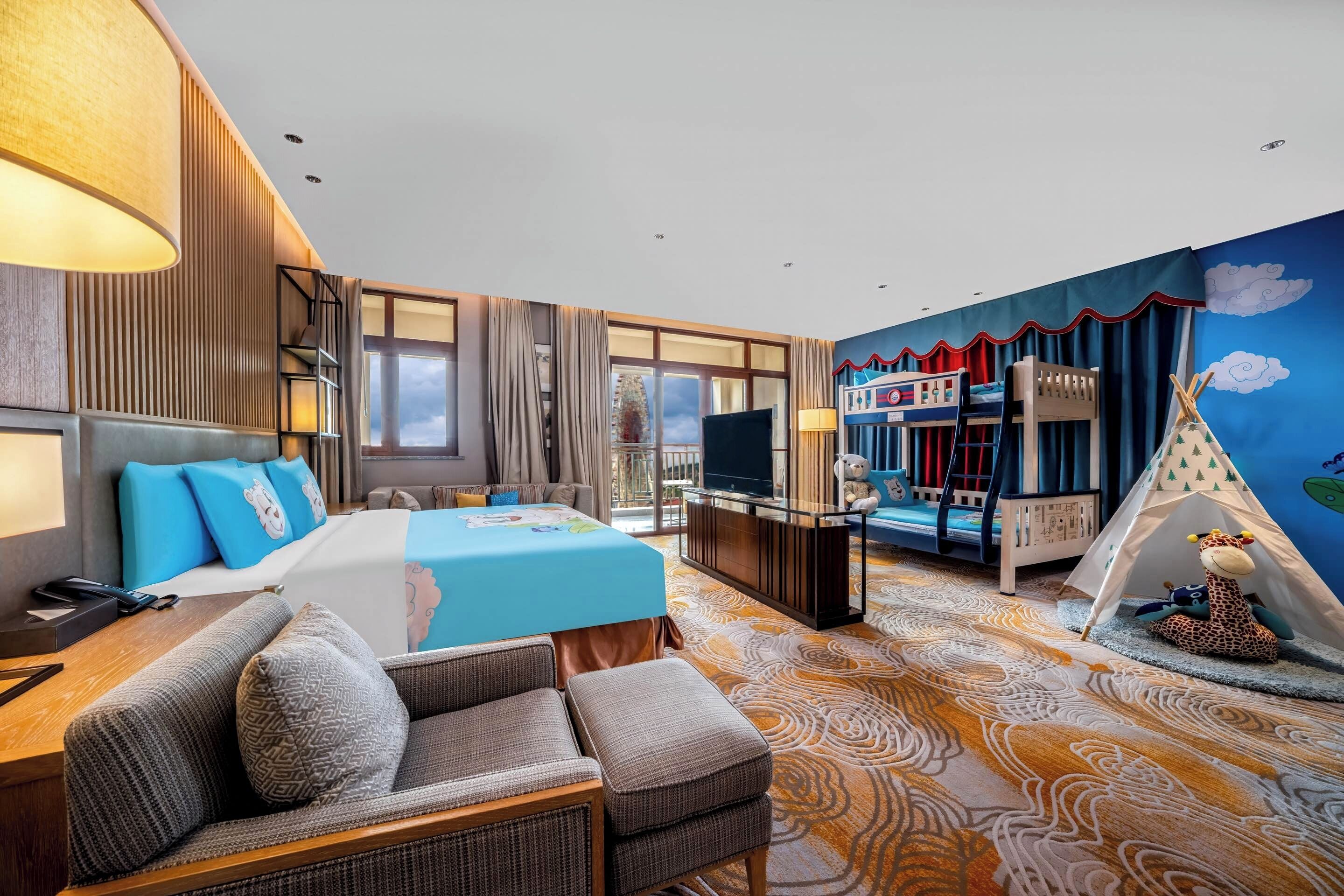 Rom – premium, flere senger, Club Lounge-tilgang (Kids Theme) | Minibarvarer (inkludert), safe på rommet og blendingsgardiner