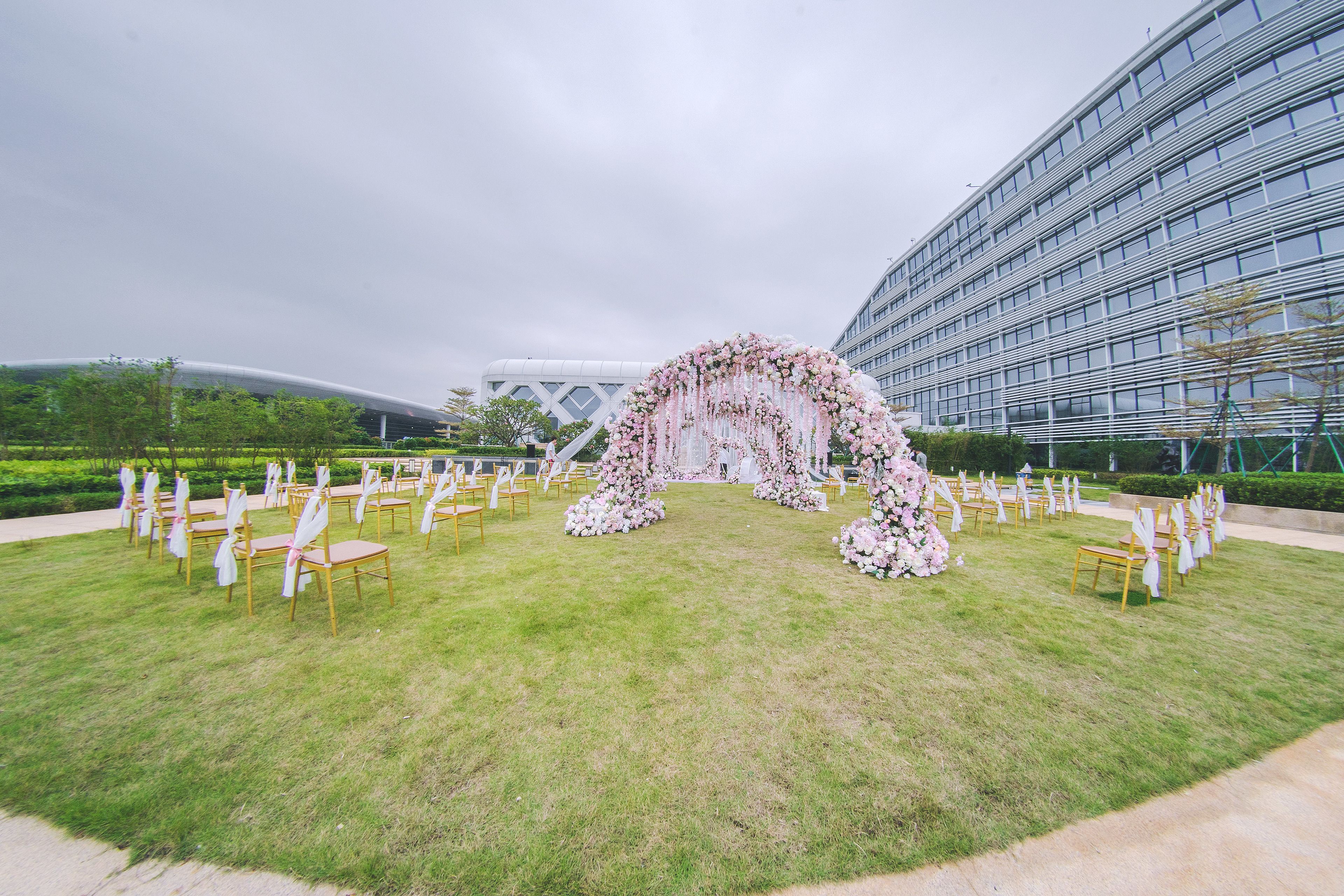 Outdoor wedding area