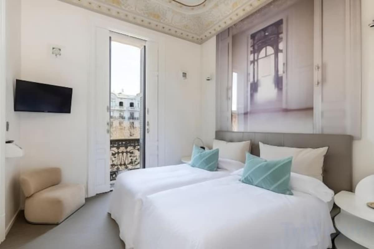 2 slaapkamers, lakens van Egyptisch katoen, luxe beddengoed, donsdekens