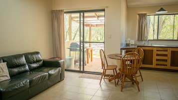 TV, fireplace, DVD player, books