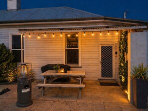 Outdoor dining - HENDERSONS, River Views | Pool | Gravelly Beach | Tamar Valley Wine Route (Gravelly Beach)