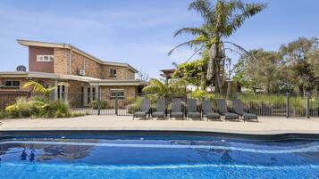 Outdoor pool, a heated pool