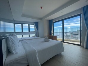 Appartement, 1 chambre, vue sur l’océan | Draps italiens de Frette, literie de qualité, coffre-fort