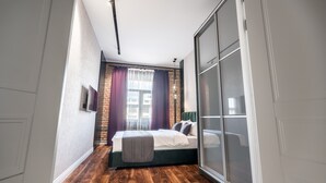 Design Apartment (Sverdlova Street 24) | 1 soverom, sengetøy i egyptisk bomull og sengetøy av topp kvalitet