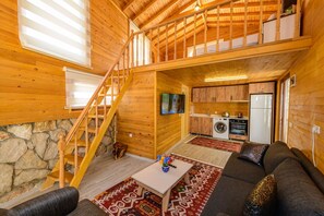 Deluxe Bungalow | Living area | LCD TV - Anatolian Apartments (Fethiye)