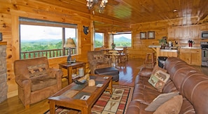 Smart TV, fireplace, video games, DVD player