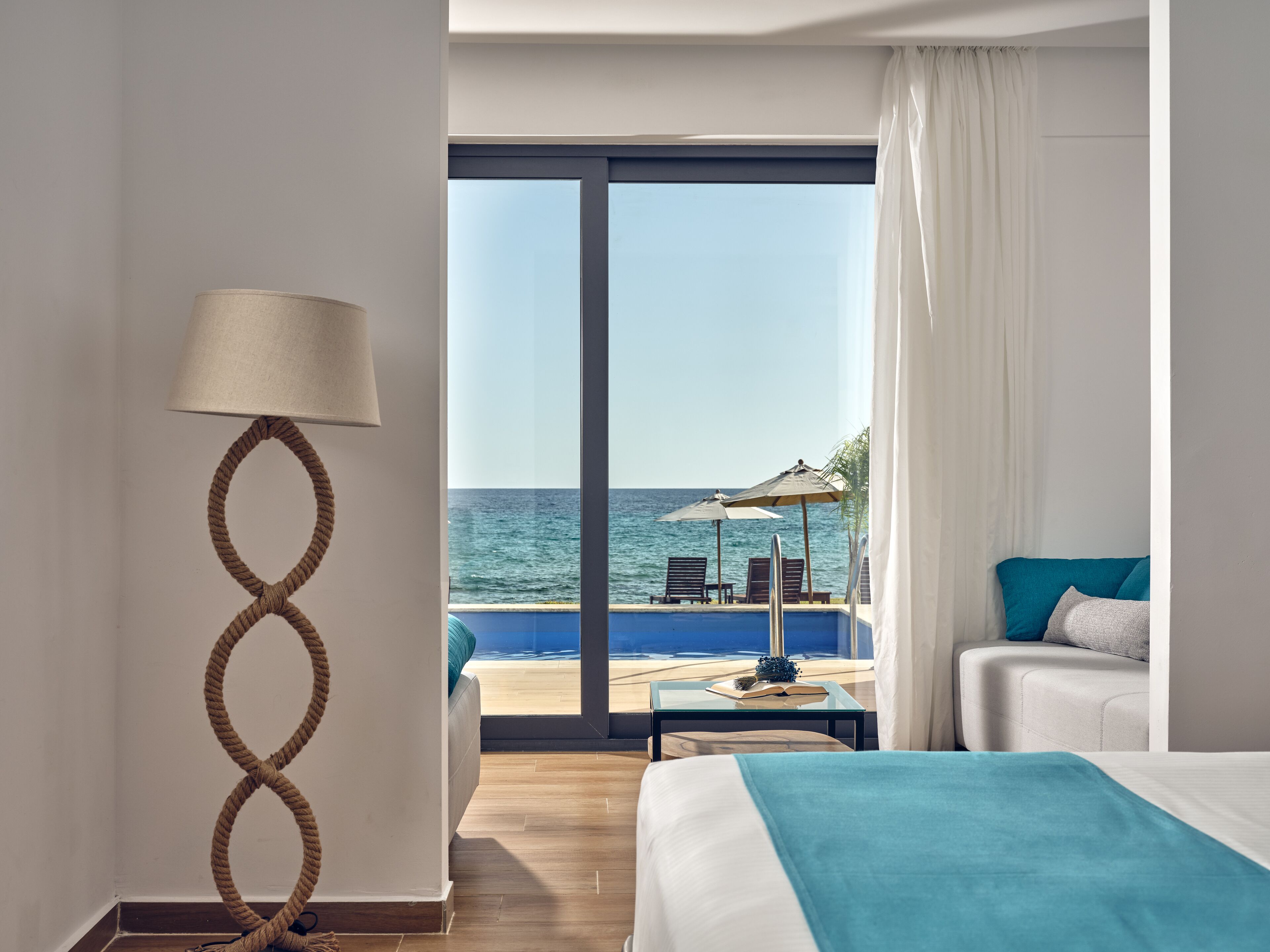 seaside honeymoon suite with private pool - euphoria | 1 bedroom, egyptian cotton sheets, premium bedding, down duvets