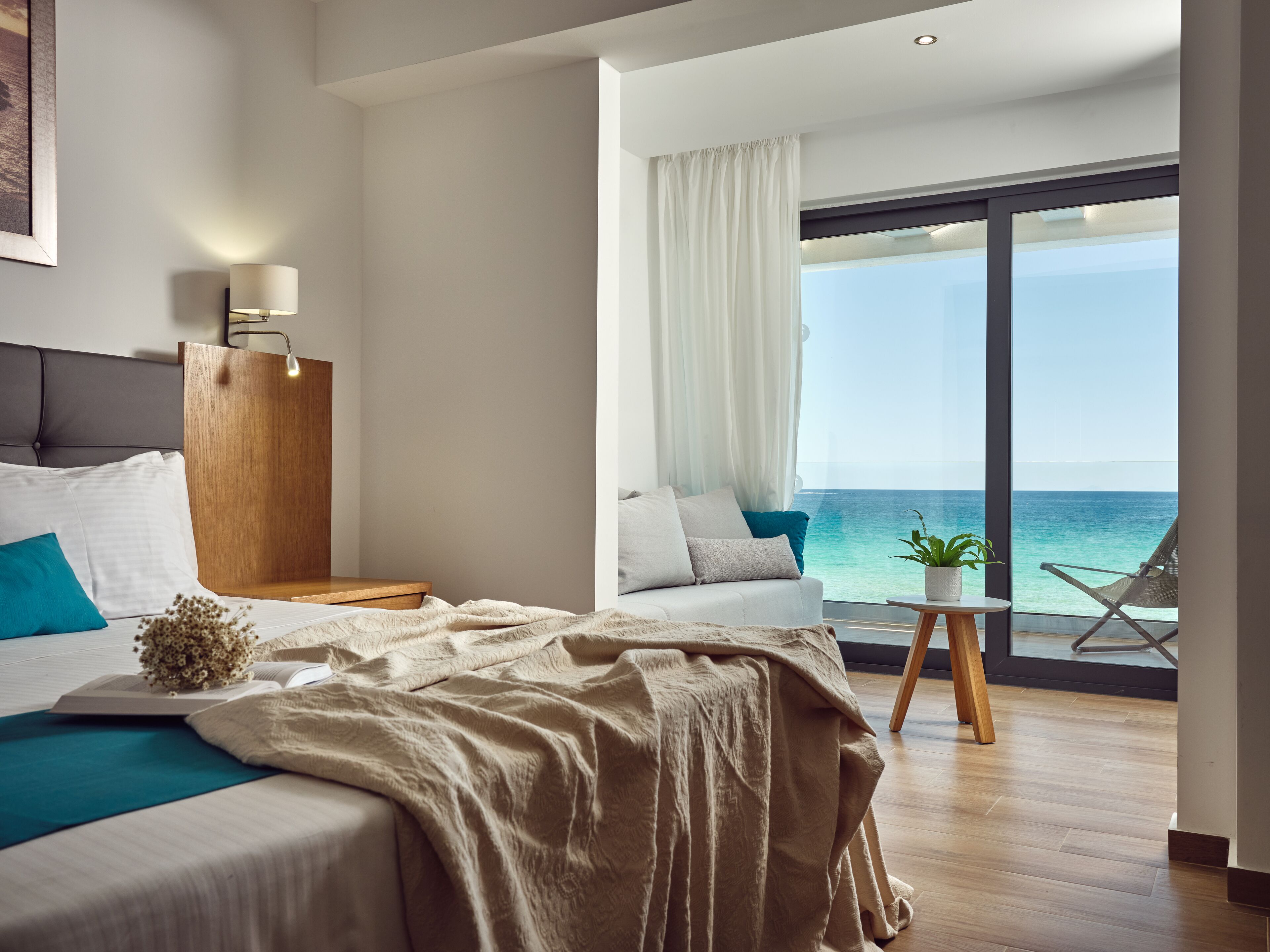 seaside suite with panoramic sea view | 1 bedroom, egyptian cotton sheets, premium bedding, down duvets