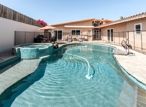 A heated pool