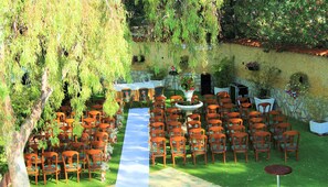 Outdoor wedding area