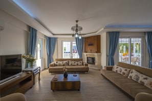 Luxury Villa, 4 Bedrooms | Living area | LCD TV