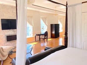 Appart'hôtel Luxe, 2 chambres, vue partielle sur l'océan | Literie de qualité supérieure, décoration personnalisée