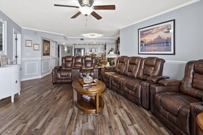 Living area - Ocean Bay Club 1404 4 Bedroom Condo by RedAwning (North Myrtle Beach)