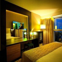 双人房或双床房, 1 张双人床或 2 张单人床, 城市景观 | 迷你吧、客房内保险箱、办公桌、免费 WiFi