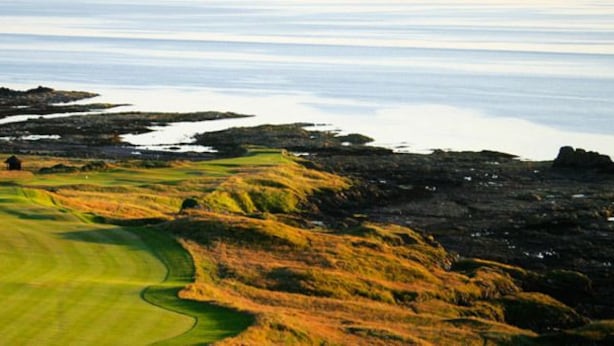 A coastal golf course with a lighthouse in the background. - The Royal Hotel (Girvan)